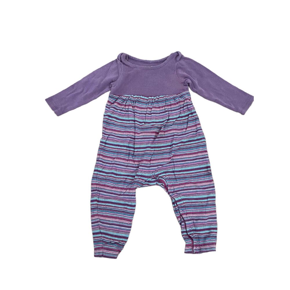 Tea Purple Striped Romper 6-12 mo - South America Collection